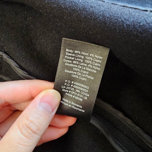 Aritzia Babaton Stedman Coat - 2018 - Black - Sz XXS - Picture 12 of 16